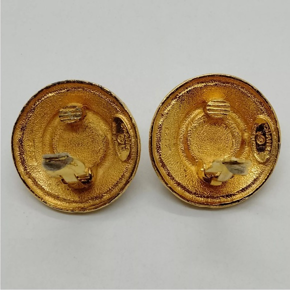 Chanel Gold & Faux Pearl Earrings - Picture 5 of 8